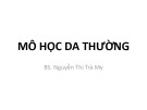 Bài giảng Mô học da thường - BS. Nguyễn Thị Trà My