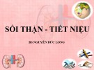 Bài giảng Sỏi thận tiết niệu - BS. Nguyễn Đức Long