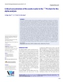 Critical concentration of the exotic nuclei in the 232Th chain for the alpha analysts