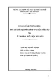 Sáng kiến kinh nghiệm: Một số kinh nghiệm chỉ đạo nề nếp dạy học ở trường tiểu học Tân Sơn