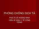 Bài giảng Phòng chống dịch tả - PGS. Ts Lê Hoàng Ninh