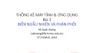 Bài giảng Thống kê máy tính và ứng dụng: Bài 3 - Vũ Quốc Hoàng