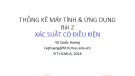 Bài giảng Thống kê máy tính và ứng dụng: Bài 2 - Vũ Quốc Hoàng