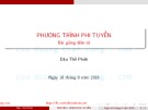 Bài giảng Phương pháp tính: Phương trình phi tuyến - Đậu Thế Phiệt