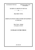 Summary of PhD thesis: Remittance policy for economic development in Vietnam