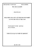 Tóm tắt luận án Tiến sĩ Kinh tế: Hoạt động mua bán, sáp nhập doanh nghiệp có vốn Nhà nước ở Việt Nam