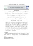 Assessment of natural radioactivity and associated radiation hazards in soils samples from Khammuan province, Laos