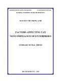 Summary of PhD thesis: Factors affecting tax noncompliance of enterprises