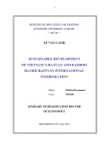 Summary of dissertation Doctor of Economics: Sustainable development of Vietnam's rattan and bamboo handicrafts in international intergration