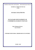 Summary of Doctoral dissertation in Economics: Sustainable development of commercial banks in Vietnam