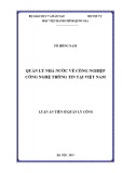 Luận án Tiến sĩ Quản lý công: Quản lý nhà nước về công nghiệp công nghệ thông tin tại Việt Nam