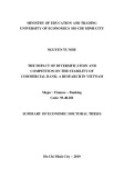 Summary of Economic Doctoral thesis: The impact of diversification and competiton on the stability of commercial bank - A research in Vietnam