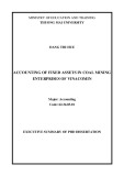 Executive summary of PhD Dissertation: Accounting of fixed assets in coal mining enterprises of Vinacomin