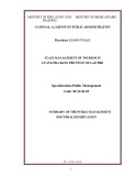 Summary of the public Management Doctoral dissertation: State management of tourism in Luang Pra Bang province of Lao Prd