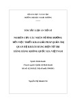 Tóm tắt luận án Tiến sĩ: Nghiên cứu các nhân tố ảnh hưởng đến việc triển khai giải pháp quản trị quan hệ khách hàng điện tử tại hãng hàng không quốc gia Việt Nam