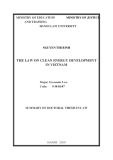 Summary of Doctoral thesis in Law: The law on clean energy development in Vietnam