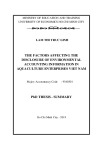 Summary of Doctoral thesis: The factors affecting the disclosure of environmental accounting information in aquaculture enterprises Vietnam