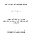 Tóm tắt luận án Tiến sĩ Kinh tế: Kinh tế biển ở vùng Tây Nam  của Việt Nam trong điều kiện hội nhập quốc tế