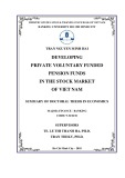 Summary of Doctoral thesis in Economics: Developing private voluntary funded pension funds in the stock market of Viet nam