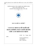 Tiểu luận: Cách xác định sai số chuẩn độ trong phương pháp chuẩn độ đơn chức Acid mạnh-Base mạnh