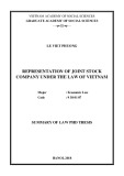 Summary of Law PhD thesis: Representation of joint stock company under the law of Vietnam