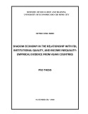 PhD thesis: Shadow economy in the relationship with FDI, institutional quality, and income inequality - Empirical evidence from asian countries