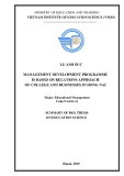 Summary of PhD thesis on Education science: Management development programme is based on relations approach of college and businesses in Dong Nai