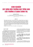 Kinh nghiệm xây dựng môi trường học tiếng Anh của trường Sĩ quan Chính trị