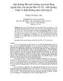 Ảnh hưởng đến môi trường của hoạt động ngành thủy sản huyện Đảo Cô Tô - Tỉnh Quảng Ninh và định hướng phát triển hợp lý