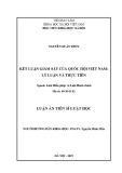 Luận án tiến sĩ Luật học: Kết luận giám sát của Quốc hội Việt Nam: lý luận và thực tiễn
