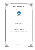 Luận văn Thạc sỹ ngành Quản trị kinh doanh: Một số biện pháp hạn chế rủi ro tín dụng tại Ngân hàng Nông nghiệp và phát triển nông thôn Việt Nam – Chi nhánh huyện Tiên Lãng, Đông Hải Phòng