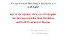 Bài giảng Tips for management of patients who require oral anticoagulation for atrial fibrillation and post-PCI antiplatelet therapy