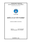 Khóa luận tốt nghiệp Tài chính - Ngân hàng: Thực trạng và giải pháp xử lý nợ xấu tại Ngân hàng TMCP Công thương Việt Nam chi nhánh Sông Nhuệ