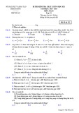 Đề thi học kì 1 môn Toán 11 năm 2018-2019 có đáp án - Trường THPT Dĩ An