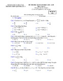 Đề thi học kì 2 môn Toán 11 năm 2018-2019 - Trường THPT Quỳnh Lưu 4
