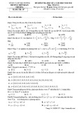 Đề thi học kì 1 môn Toán 11 năm 2018-2019 có đáp án - Trường THPT Đoàn Thượng