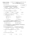 Đề thi học kì 1 môn Toán 11 năm 2018-2019 có đáp án - Trường THPT chuyên Thái Nguyên