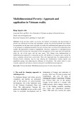 Multidimensional Poverty: Approach and application in Vietnam reality