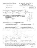 Đề thi học kì 1 môn Toán 12 năm 2018-2019 có đáp án - Trường THPT Nguyễn Trãi