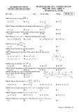 Đề thi học kì 1 môn Toán 12 năm 2018-2019 có đáp án - Trường THPT Hoàng Diệu