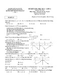Đề thi học kì 1 môn Toán 12 năm 2018-2019 có đáp án - Trường THPT chuyên Ngoại Ngữ