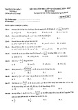 Đề kiểm tra 1 tiết chương 1 Giải tích 12 năm học 2018-2019 - Trường THP Dĩ An