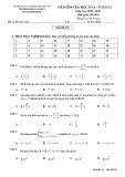 Đề thi học kì 1 môn Toán 12 năm 2018-2019 có đáp án - Trường THCS&THPT M.V Lômônôxốp