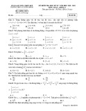 Đề thi học kì 2 môn Toán 12 năm 2018-2019 - Trường THPT An Lương Đông
