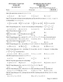 Đề thi học kì 2 môn Toán 12 năm 2018-2019 có đáp án - Sở GD&ĐT Quảng Trị