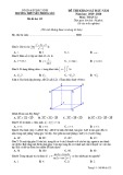 Đề thi KSCL đầu năm môn Toán 12 năm 2019-2020 có đáp án - Trường THPT Yên Phong số 2