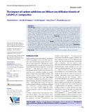 The impact of carbon additives on lithium ion diffusion kinetic of LiFePO4/C composites