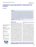 A high dynamic range imaging algorithm: Implementation and evaluation