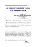Risk management disclosure by financial listed companies in Vietnam
