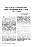 Về các mối giao thương của quốc gia Đại Việt thời Lý, Trần (Thế kỷ XI-XIV)